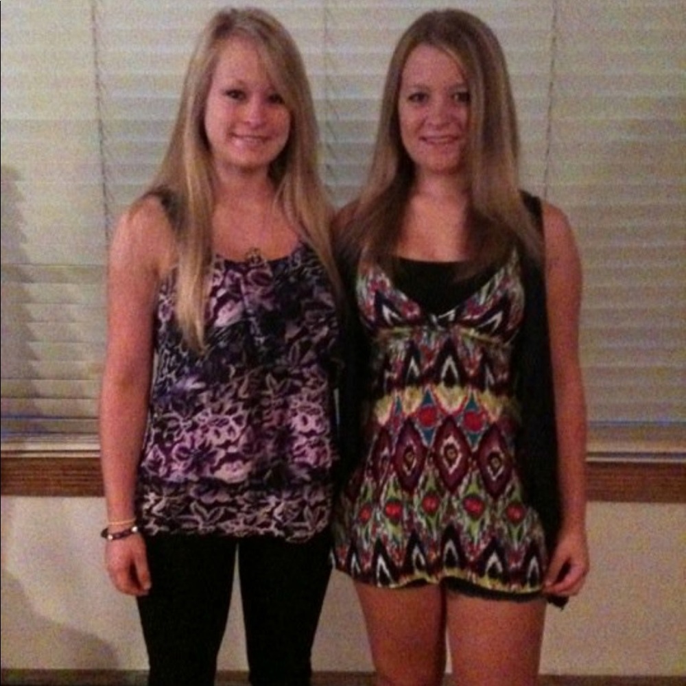 BCX Dressy purple design tank top